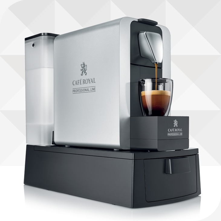 Professional coffee machine for biodegradable or aluminumfree capsules